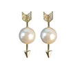 Fashion designer Wholeins unico Funny Punk Style Arrow Orecchini per perle per Pearl per Woman Girls9862390