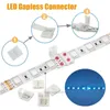 Ny RGB 3528 4PIN LED Light Strip Connector Kit PCB Ribbon Cable PCB Clip Adapter Ger de flesta delar för DIY19105119