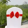 Bowknot Wedding Chair Cover Sashes Elastic Spandex Bow Chair Band med Buckle For Weddings Banquet Party Decoration Accessories DB4213699