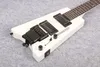 new White Steinberger Spirit Headless Electric Guitar 24 frets Good Black Pickups Tremolo Bridge Black Hardware3360664