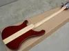 4 cordes guitare de basse électrique rouge avec érable coussin à travers le corps6746212