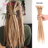 Alileader 52Colors Pink Red Soft Ombre Handmade Dreadlocks Hair for Dreads Synthetic Faux Hair Extensions for Men Women Sister Locks Twist