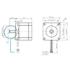 Freeshipping Stepper Motor 112 X 57Mm High Torque 3.0A 3Nm Two-Phase 4-Wire Single-Axis 24V Stepper Motor