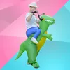 Halloween Theme Costume Toy performance clothing Party Doll Clothes Cosplay Funny Inflatable Dinosaur Tyrannosaurus Rex free