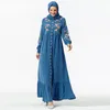 Sukienka muzułmańska Dubai Abaya Turkish Hidżab sukienki Caftan Marocain Kaftan Islamskie odzież Abayas dla kobiet Islam Arabische Kleding246m