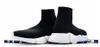 Bästa kvalitet Speed Trainer Svarta Designer Sneakers Män Kvinnor Svarta Röda Casual Skor Mode Strumpor Sneaker Top Boots 36-45