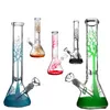 Tjock triangel Big Belly Glass Water Pipe Hookahs Ice Catcher Beaker Bongs Matrix Perc Recyling Dab Rig Oil Rigs Heady Bubbler Tree Branch Pryded