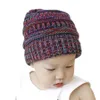 I bambini Crochet del cappello del Beanie delle ragazze dei ragazzi Stoffe Cappelli Bonnet Bambini inverno caldo all'aperto Ski Cap partito Caps TTA2130-2