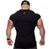 Casual Mens Jogging Sports Bulking T-Shirt Man Gym Fitness Bodybuilding Short Sleeve T Shirt Manlig träning Training TEE TOPS Clothi335L