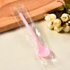 13.5x2.8cm plast disponibla skedar provsmakning efterrätt mini lång handtag omröring sked yoghurt scoop tårta glass qw9155