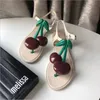 2019 Brasil Melissa Sandalias con gelatina de cereza Correa en T Zapatillas con fondo plano Zapatos perfumados Zapatos de playa con punta abierta Sandalias de mujer