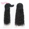 Women Long Straight Wigs Synthetic Hair Warms knitted wool hat Baseball Hat Cap knitted wool Synthetic Warm Long Hair Wig Hat