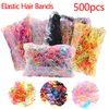 500 st / set hästsvansinnehavare elastisk tpu hårhållare gummi hårband hårklipp band tillbehör till tjejer fruset rep grossist