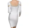 Fashion-New Arrival Kobiety Sexy Czarny / Biały Drukuj Dress Slim Sukienka Lady Backless Spódnica Ołówek Dress JJD2157