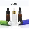 10ml 15ml 20ml Empty PET Dropper Bottle Empty Glass Dropper Dispenser Containers for Essential Oils Perfumes