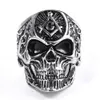 Gothic Punk Mens Stainless Steel Ring Vintage Hip Hop Skull Rings For Men Steampunk Jewelry Accessories7877223