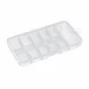 10 Girds Nail Tips Lagring Box Nail Display Clear Fack Tom Divided Case Nail Tips Rhinestone Pärlor Box B053328U1659400