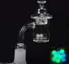 Kuvars Banger Domeless Kuvars Tırnak Iplik ile Carb Cap ve Terp Inci İnci 10mm 14mm 18mm erkek kadın Için Cam Bong