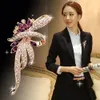 Wholesale-luxury designer jewelry fashion zircon setting pins pearl brooches flower charms for men and women brooch NE1076-2
