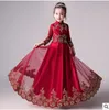 Vestido de princesa das crianças vestido de menina fofa flor menina piano trajes de aniversário pequeno anfitrião vestido de noite passarela