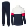 Män Tracksuits 2020 Vår Höst Ny personlighet Trend Casual Printing Stand Collar Color Matching Sport och fritid TrackSuit