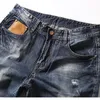 Shanbao Brand Straight Loose Jeans Shorts Summer Nieuwe stijl Lederen pocket heren mode groot formaat casual 28-40