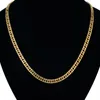 whole saleVintage Long Gold Chain For Men Chain Necklace New Trendy GoldS Color Stainless Steel Thick Bohemian Jewelry Colar Male Necklaces