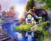 Carta da parati 3d Fantasy Country Cottage Personalizzato Romantico Paesaggio di campagna Decorazioni per la casa Rivestimento murale Sfondo HD
