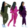 Kobiety Plus w rozmiarze 3xl Tracksuits Długie rękawowe bluzki i spodnie Dwuczęściowe spodni