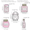 Pink Collection Enamel Pins Sleep Clock Love Dream Bottle Brooches Denim Shirt Lapel Pin Bag Cartoon Cute Jewelry Gift for Girl