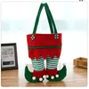 Natal Xmas Elf Pant Design Doces Biscoito Bolsas, suspensão dos ornamento presente Treats Sack Stocking Filler para partido da árvore de Natal Decoração