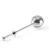 Diameter 5cm Convenient Mesh Ball Shaped Stainless Steel Silver Push Style Tea Infuser Strainer Tea Infuser Filter Tool