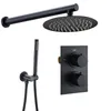 Черный Shower Head Set Современный Home Hotel Ванная Гобелен Полировка душ кран ванной душ Facility