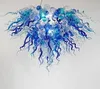 Cheap Living Room Chihuly Chandeliers Modern Clear and Blue Modern Rural Restaurants Lamp Corridor Light Turkish