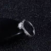 Transgems 1CT 65mm F Renk Moissanit Nişan Yüzüğü 14K Beyaz Altın Kadınlar için Düğün Hediye Bayanlar Moissanite Ring Y190612036199762
