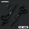 Univinlions 6" Cutting Thinning Shears Janpan Steel Barbers Scissors Kit Hot Hair Salon Tools Sharp Blade Razor Cut 440C