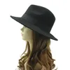 Kvinnor Hattar Vintage Höst Vinterull Kvinnors Män Fedora Mössor Floppy Trilby Feltad Hatt Ladies Cowboy Cap Gratis frakt