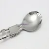 200 PCS Folding Stainless Steel Spoon Spork Fork Outdoor Camping Hiking Traveller Cook