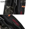 Gonthwid Camouflage Patchwork Seitentasche Cargo Harem Hosen Herren Casual Jogger Hip Hop 2018 Streetwear Hosen Männlichen C19040101