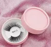 Estoque de 16 estilos 3D Faux Mink Eyelashes 100% Handmade natural com caixa de presente rosa