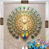 Montres de peacock mur chronomètre salon à la maison mode grosseur murale décoration horloge créative quartz silencieux 20 pouces235i