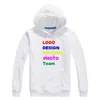 Mäns Hoodies Plain Hoodies för anpassat tryck Logo Design Hoodies Plain Sweatshirt 5PCS per logo Drop Shipping