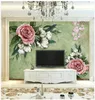 3D foto papel de parede personalizado murais de parede papel de parede 3D nostálgico americano 3D Wallpaper Rose Flower parede tv mural de papéis de parede de fundo