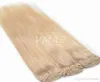 140g clip dans les extensions filles pinces à cheveux # 613 # 60 100% cheveux humains russes brésiliens Couleur naturelle Blonde clip dans les extensions