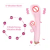 8 Frekvens USB Uppladdningsbar Smart Uppvärmning Dildo App Fjärrkontroll Vibrerande ägg Bluetooth ansluten G-Spot Vibrator