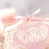 Opakowanie prezentów 10/30PCS Creative Wedding Sugar Box Candy Pink Princess Castle Wind European For Weeding Decorations1