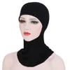 Helisopus doux musulman extensible Turban couverture complète intérieur Hijab casquettes couleur unie musulman Bonnet casquette islamique Ninja Ramadan couvre-chef