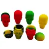 10pcs/lot 15ml Skull Containers Assorted Color Silicone Container For Dabs Wax Concentrate Storage Jars Food Grade Silicone Smoking Tool