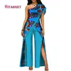 Rompers 2018 Nowy jesień afrykański zestaw spodni dla kobiet seksowne na ramionach kombinezon dashiki ubranie batik wosk wosku