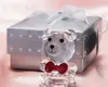 50 stks Crystal Bear Baby Shower Bruiloft Gunsten Jongen Meisje Doop Party Geschenken Pasgeboren Baby Geschenkdoos Groothandel SN881